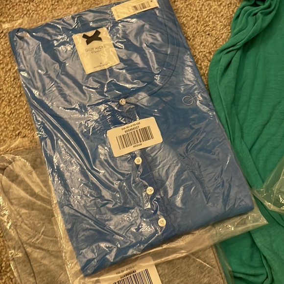 Gilly hicks long sleeves Henley SOFT button up scoop neck lace tee top medium - Picture 6 of 6